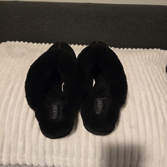 UGG Disquette Slippers Black Size 7 - Picture 7 of 11